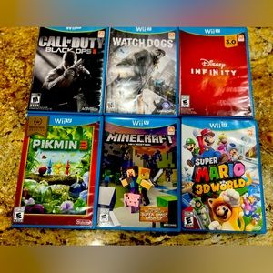 Lot of 6 video games for Wii U